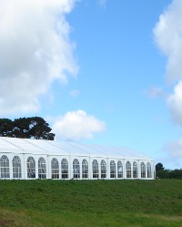 Party Marquee with Countryside Backdrop Party Marquee with Countryside Backdrop