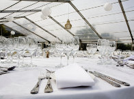 Table Setting for Corporate Marquee event 